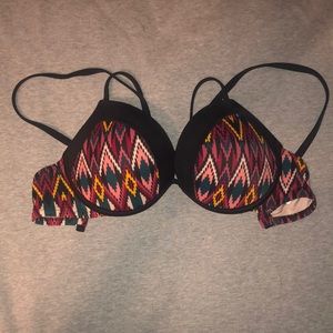Shade & Shore Aztek print push-up bra